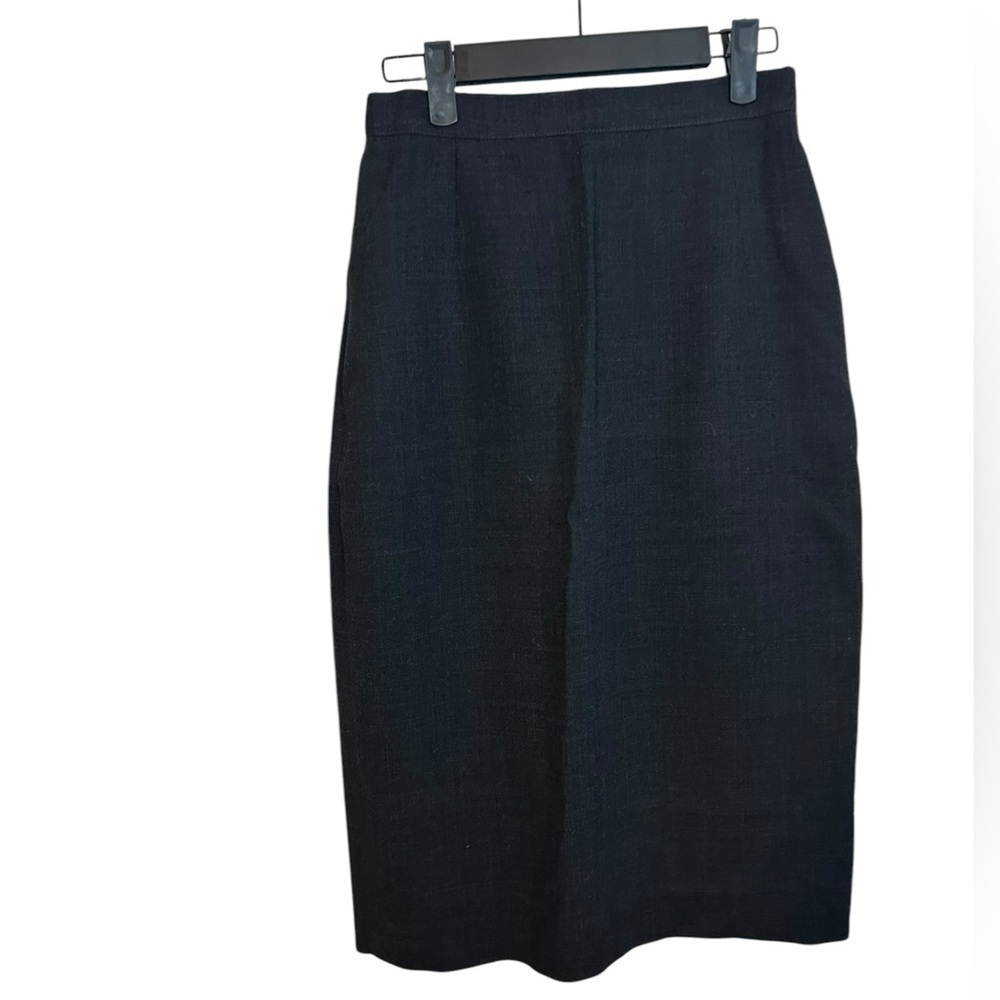 Giorgio Armani Classic Black Wool Pencil Skirt